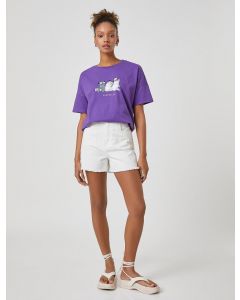  T-SHIRT MC PURPLE XS