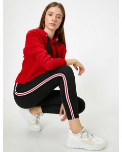  LEGGINGS RED STRIPE S