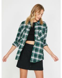  CHEMISES ML GREEN CHECK 34
