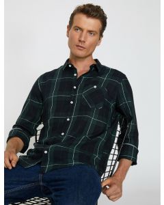  CHEMISES ML GREEN CHECK S
