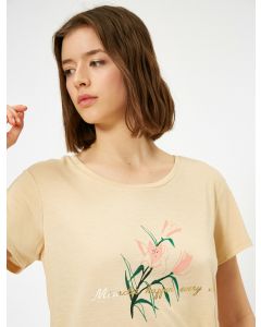 T-shirt à imprimé lettre