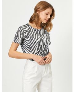 T-shirt à motif zèbre zebra-izgili s
