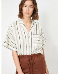 Chemise rayée green-stripe 44