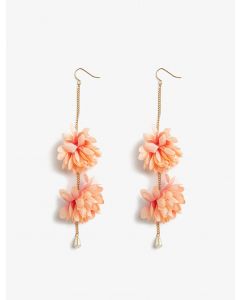 Boucles d'oreilles chaîne florale