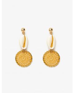 Boucles d'oreilles métalliques ORANGE T
