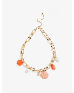 Collier chaîne chunky pierre détail Étoile de mer