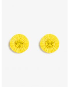 Boucles d'oreilles à fleurs détaillées en corde perlée