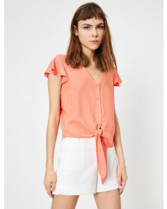 Chemisier à boutons coral 36
