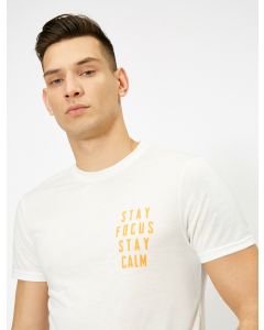T-shirt à imprimé lettre