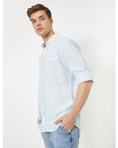  CHEMISES ML BLUE STRIPE S