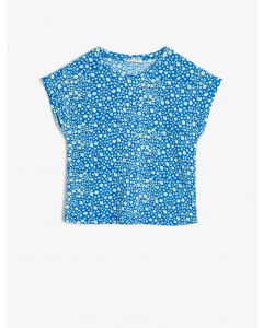  T-SHIRT MC BLUE DESIGN 5-6