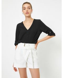  BLOUSE ML BLACK 36