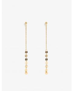 Boucles d'oreilles fines chaîne longues GOLD T