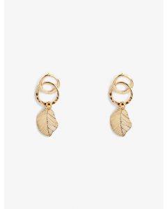 Boucles d'oreilles détail feuille