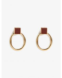 Boucles d'oreilles ovales en pierre