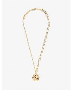 Collier chaîne à détail de créoles métalliques