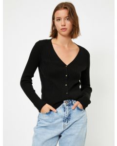 Cardigan à manches longues avec boutons