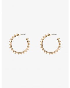 Boucles d'oreilles créoles à détails triangulaires