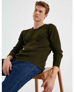 Pull ras du cou KHAKI S