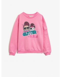 Sweat-shirt ras du cou en coton imprimé sous licence lol surprise