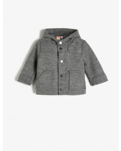 Manteau à poche à capuche