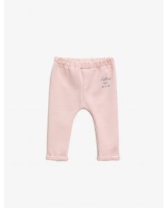 Pantalon de jogging taille moyenne imprimé argenté à lettres