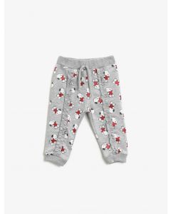 Pantalon de jogging en coton à cordon imprimé sous licence snoopy