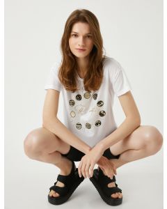 T-shirt imprimé col rond