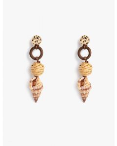 Boucles d'oreilles coquillage perlé
