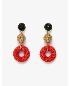 Boucles d'oreilles pendantes perlées