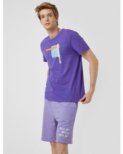  T-SHIRT MC PURPLE M