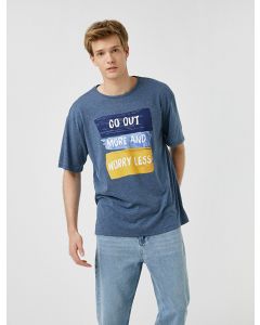  T-SHIRT MC BLUE L