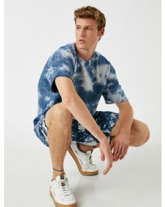  T-SHIRT MC INDIGO-RANDOM-DESTROY L