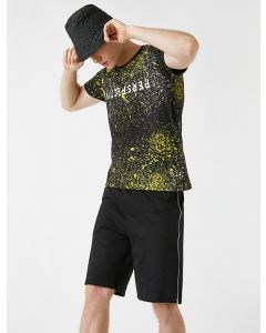 T-shirt imprimé coton BLACK-DESIGN L