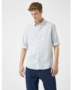 Chemise en coton à manches longues et col classique