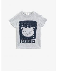  T-SHIRT MC Light Grey 5-6