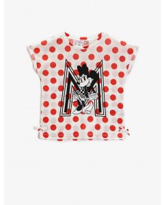 T-shirt à pois imprimé mickey mouse