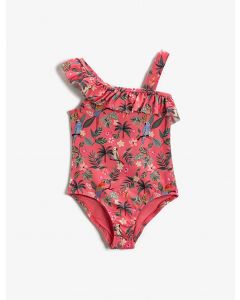 Maillot de bain à volants imprimé