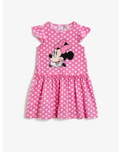 Robe mickey mouse coton sous licence PINK-DESIGN 6-7