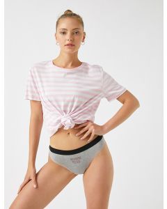 Culotte à slogan en coton