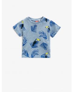  T-SHIRT MC BLUE DESIGN 6-9