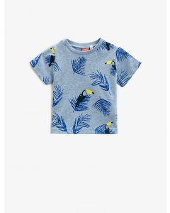  T-SHIRT MC BLUE DESIGN 912