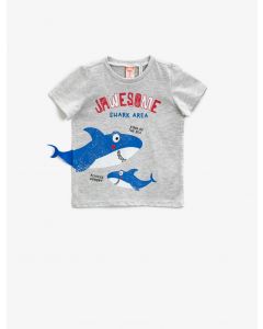  T-SHIRT MC Light Grey 6-9