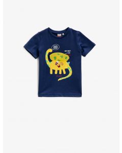  T-SHIRT MC NAVY 6-9