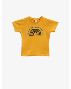  T-SHIRT MC MUSTARD 128