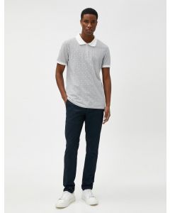TSHIRT MC POLO BEYAZ DESENLI XXL