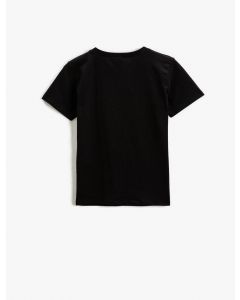 T-SHIRT MC BLACK 7-8