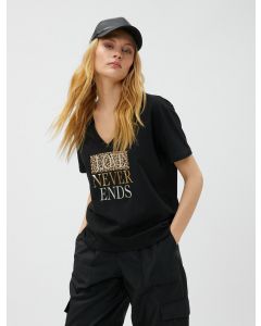  T-SHIRT MC BLACK M
