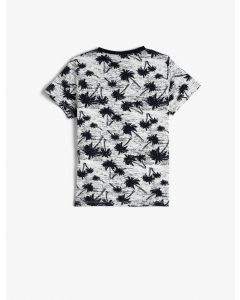  T-SHIRT MC BEYAZ DESENLI 112