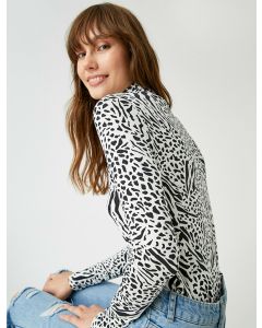 T-shirt à motifs à manches longues